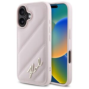 Husa premium pentru  iPhone 16 Karl Lagerfeld superior quality - Roz