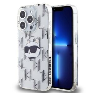 Husa premium pentru  iPhone 15 Pro Karl Lagerfeld superior quality - Alb
