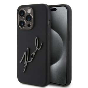 Husa premium pentru  iPhone 15 Pro Karl Lagerfeld superior quality - Negru grant