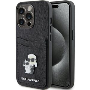 Husa premium pentru  iPhone 15 Pro Karl Lagerfeld superior quality - Negru royal