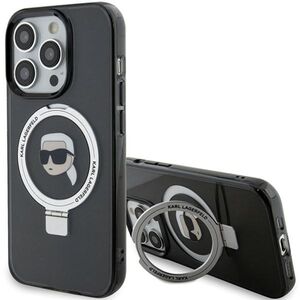 Husa premium pentru  iPhone 15 Pro Max Karl Lagerfeld compatibila Magsafe - Negru denim