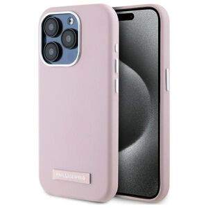 Husa premium pentru  iPhone 15 Pro Max Karl Lagerfeld compatibila Magsafe - Roz deschis