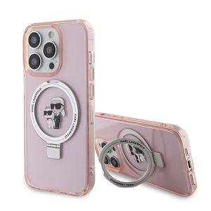 Husa premium pentru  iPhone 15 Pro Max Karl Lagerfeld compatibila Magsafe - Roz