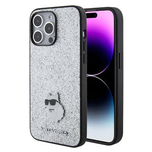 Husa premium pentru  iPhone 15 Pro Max Karl Lagerfeld superior quality - Argintiu