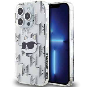 Husa premium pentru  iPhone 15 Pro Max Karl Lagerfeld superior quality - Gri deschis