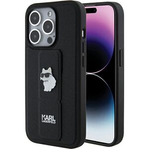 Husa premium pentru  iPhone 15 Pro Max Karl Lagerfeld superior quality - Negru gri