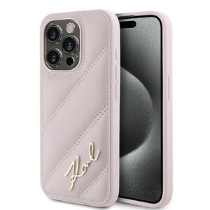 Husa premium pentru  iPhone 15 Pro Max Karl Lagerfeld superior quality - Roz neon