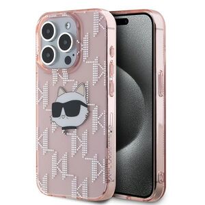 Husa premium pentru  iPhone 15 Pro Max Karl Lagerfeld superior quality - Roz