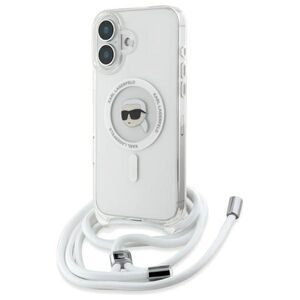 Husa premium pentru  iPhone 16 Karl Lagerfeld compatibila Magsafe - Transparent