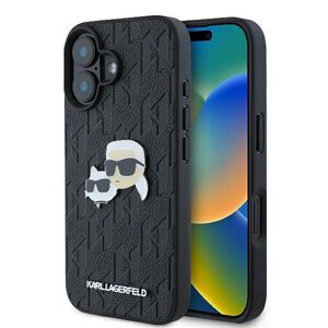 Husa premium pentru  iPhone 16 Plus Karl Lagerfeld superior quality - Negru denim