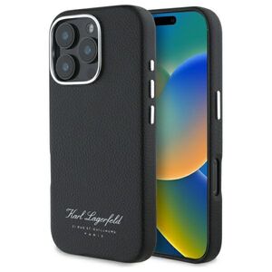Husa premium pentru  iPhone 16 Pro Karl Lagerfeld superior quality - Negru denim