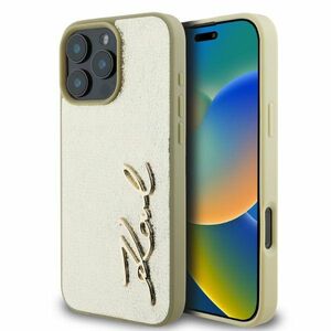 Husa premium pentru  iPhone 16 Pro Max Karl Lagerfeld superior quality - Bej