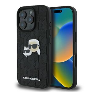 Husa premium pentru  iPhone 16 Pro Max Karl Lagerfeld superior quality - Negru Denim