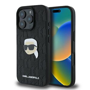 Husa premium pentru  iPhone 16 Pro Max Karl Lagerfeld superior quality - Negru Royal