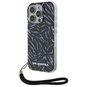 Husa premium pentru  iPhone 16 Pro Max Karl Lagerfeld superior quality - Negru texturat