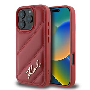 Husa premium pentru  iPhone 16 Pro Max Karl Lagerfeld superior quality - Rosu