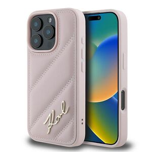 Husa premium pentru  iPhone 16 Pro Max Karl Lagerfeld superior quality - Roz