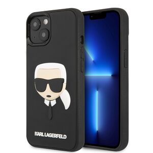 Husa premium pentru  iPhone 15 Plus Karl Lagerfeld superior quality - Negru mahagon
