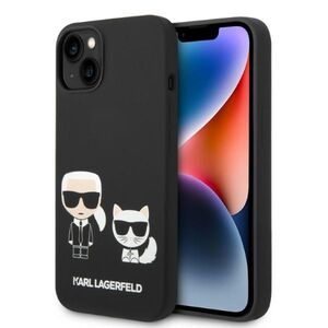 Husa premium pentru  iPhone 15 Plus Karl Lagerfeld compatibila Magsafe - Negru