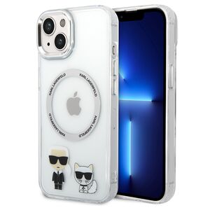 Husa premium pentru  iPhone 15 Plus Karl Lagerfeld compatibila Magsafe - Transparent