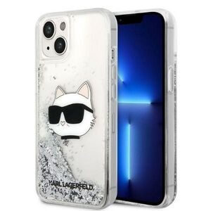 Husa premium pentru  iPhone 15 Plus Karl Lagerfeld superior quality - Gri deschis