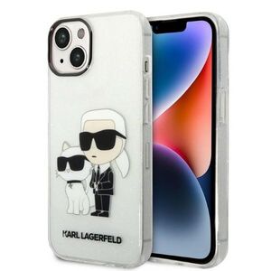 Husa premium pentru  iPhone 15 Plus Karl Lagerfeld superior quality - Gri luciu
