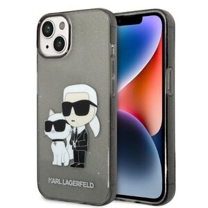 Husa premium pentru  iPhone 15 Plus Karl Lagerfeld superior quality - Gri titan