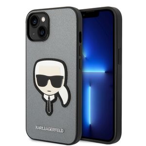Husa premium pentru  iPhone 15 Plus Karl Lagerfeld superior quality - Gri