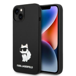 Husa premium pentru  iPhone 15 Plus Karl Lagerfeld superior quality - Negru havana