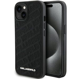 Husa premium pentru  iPhone 15 Plus Karl Lagerfeld superior quality - Negru intens