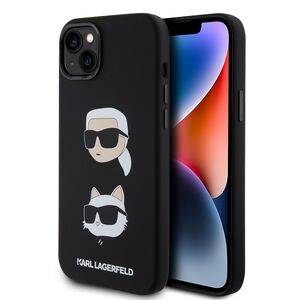Husa premium pentru  iPhone 15 Plus Karl Lagerfeld superior quality - Negru royal