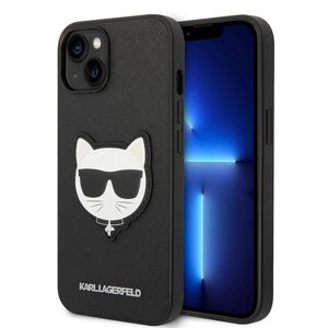 Husa premium pentru  iPhone 15 Plus Karl Lagerfeld superior quality - Negru royal