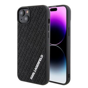 Husa premium pentru  iPhone 15 Plus Karl Lagerfeld superior quality - Negru tipar