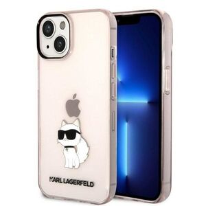 Husa premium pentru  iPhone 15 Plus Karl Lagerfeld superior quality - Roz mat