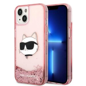 Husa premium pentru  iPhone 15 Plus Karl Lagerfeld superior quality - Roz pal