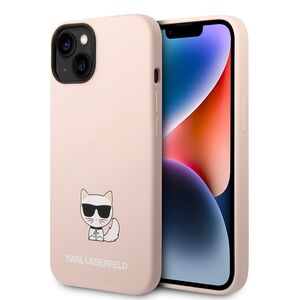 Husa premium pentru  iPhone 15 Plus Karl Lagerfeld superior quality - Roz perlat