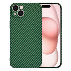 Husa pentru  iPhone 15 CarbonFiber UltraSlim, Lightweight, Verde