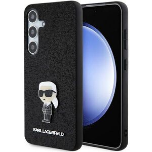 Husa premium pentru  Samsung Galaxy S24+ Plus Karl Lagerfeld superior quality - Negru cenusiu