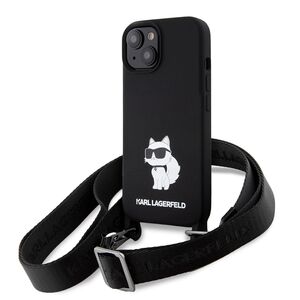 Husa premium pentru  iPhone 15 Karl Lagerfeld superior quality - Negru inchis
