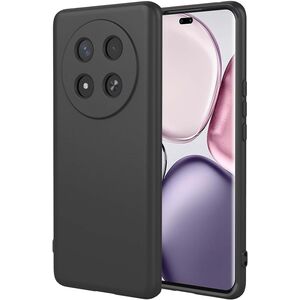 Husa pentru  Honor Magic 7 Lite Liquid Silicone, subțire, captusita cu microfibra, anti amprentă, protectie cameră foto, Negru