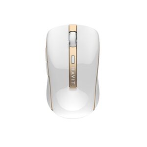 Mouse wireless pentru laptop 1000-1600 DPI Havit MS951GT, alb / auriu