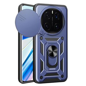 Husa pentru Honor Magic 7 Pro Ring Armor Kickstand Tough Rugged Cover cu protectie camera, Albastru