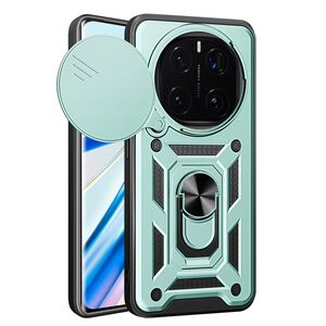 Husa pentru Honor Magic 7 Pro Ring Armor Kickstand Tough Rugged Cover cu protectie camera, Verde