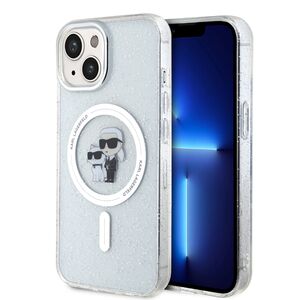 Husa premium pentru  iPhone 15 Karl Lagerfeld compatibila Magsafe - Gri carbune