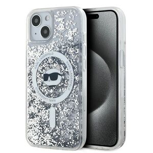 Husa premium pentru  iPhone 15 Karl Lagerfeld compatibila Magsafe - Ice