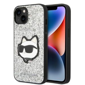 Husa premium pentru  iPhone 15 Karl Lagerfeld superior quality - Gri deschis