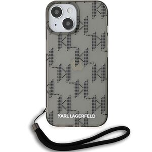 Husa premium pentru  iPhone 15 Karl Lagerfeld superior quality - Gri inchis