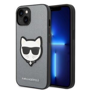 Husa premium pentru  iPhone 15 Karl Lagerfeld superior quality - Gri