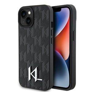 Husa premium pentru  iPhone 15 Karl Lagerfeld superior quality - Negru denim
