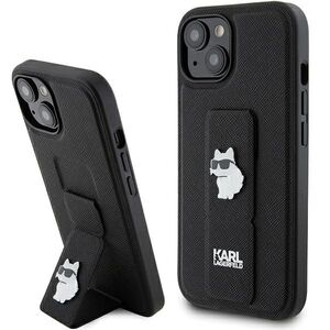 Husa premium pentru  iPhone 15 Karl Lagerfeld superior quality - Negru havana